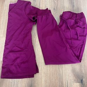 Maroon women’s scrub set